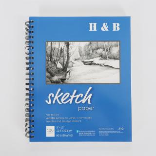 Espiral gruesa cuaderno de bocetos grande tamaño A4 en blanco 200 páginas 90 GSM cuaderno de bocetos para dibujar arte suministros