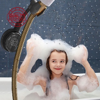 Gancho de ducha de baño libre de perforación sin costuras ajustable Rack accesorios de baño O6E0