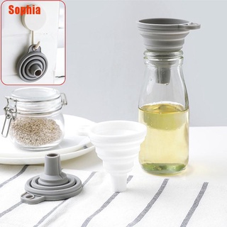 [Sophia] Mini embudo plegable plegable de silicona plegable para cocina
