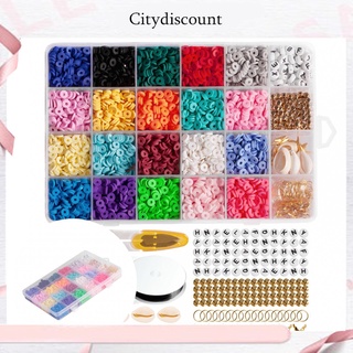 City DIY cuentas planas letras inglesas coloridas cuentas portátiles para hacer joyas