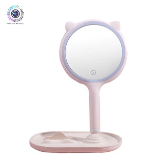 espejo de maquillaje espejo de pantalla táctil con brillo led ajustable luz de relleno