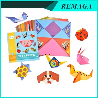 Papel De Origami Papel De Papel De colores De 54 colores vivos Papel plegable Origami Papel cuadrado Papel Para niños y Adultos