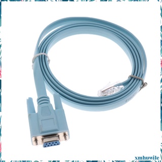 DB 9Pin RS232 Serial A CAT5 Adaptador Ethernet Cable De Consola LAN Azul