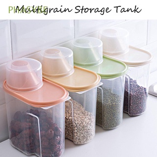 PHASYBE Refrigerator Food Storage Box Kitchen Plastic Clear Container Multigrain Storage Tank 2.5L With Pour Lids Kitchen Storage Bottles Dried Grains Tank Jars Transparent Sealed Cans/Multicolor