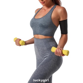 2 unids/set sólido elástico para mujeres baloncesto fitness ropa deportiva sauna brazo trimmer (4)