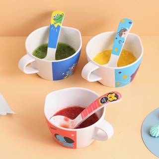 fuandan 1 juego de bebé molienda tazón mango diseño multiuso libre de bpa frutas verduras molienda tazón cuchara conjunto para niño