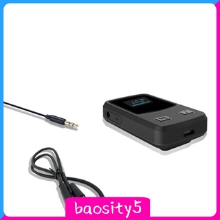 [baosity5] Transmisor de Audio OLED Bluetooth 2 en 1 receptor de música para coche/hogar estéreo