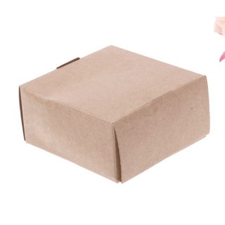 Yu 50Pcs caja de papel Kraft marrón para fiesta boda favores caramelo joyería embalaje (4)