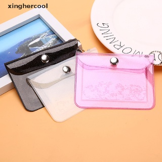 [xinghercool] mini cartera transparente impermeable pvc para tarjetas de visita/monedero para niñas