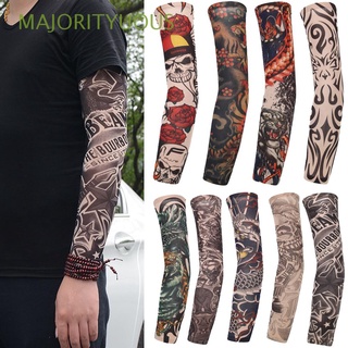 MAJORITYUOUS 1Pcs New Flower Arm Sleeves Sportswear Tattoo Arm Sleeves Arm Cover UV Protection Warmer Outdoor Sport Running Summer Cooling Basketball Sun Protection