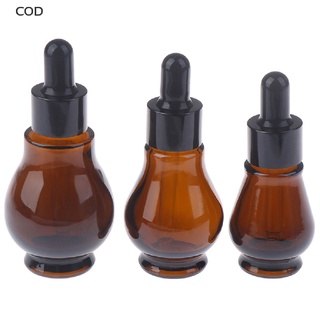 [cod] 10/20/30 ml botellas vacías de cristal marrón con pipeta para aceite esencial caliente (9)