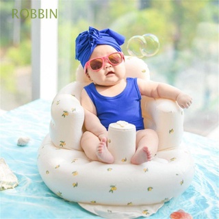 ROBBIN De Dibujos Animados Bebé Inflable Asiento De PVC Entrenamiento De Aprendizaje Silla Baño Sofá Portátil Diseño Oso Taburete De Multifuncional Natación Círculo