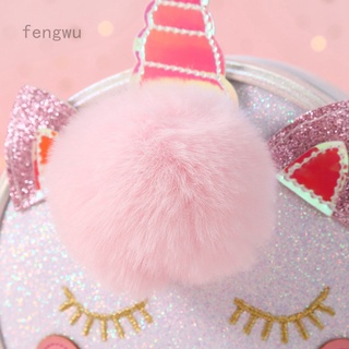 Fengwu hermoso vivo Yingcui112 unicornio Crossbody bolso unicornio bolso de hombro rosa brillante de dibujos animados lindo monedero de los niños bolsa de viaje bolsa de almacenamiento