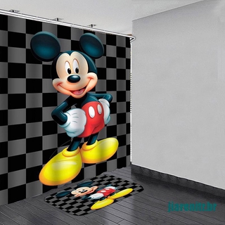 [Nitr] set De Cortina De ducha De Poliéster impermeable De Mickey Mousebathroom