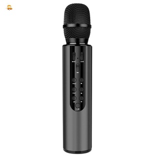 micrófono inalámbrico de doble altavoz condensador bluetooth karaoke altavoz micrófono para karaoke/cantante/iglesia/speech negro