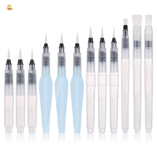 Set De bolígrafos impermeables/12 plumas con Pincel recargable acuarela pintura pinceles pintura y agua (1)