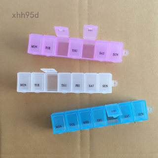 xhh95d tres colores 7 días semanales tableta píldora medicina caja titular organizador de almacenamiento contenedor caso píldora caja divisores