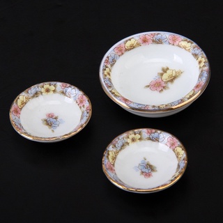 [tachiuwa2] Set De 40 pzas juego De vajilla De té De Porcelana con diseño De flores Para Casa De muñecas Miniatura Escala 1: 12
