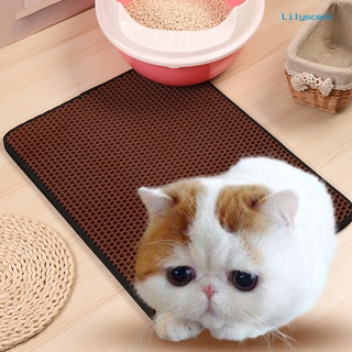 lilyscent - alfombrilla de doble capa eva impermeable plegable para gatos, gatitos