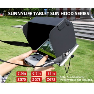 Sunnylife ZG70 Tablet Sun Hood 7.9/9.7/11in Mando A Distancia Parasol Plegable Magnético De Cuero PU Campana Para DJI Mini 2/Mavic Air 2S EZ (1)