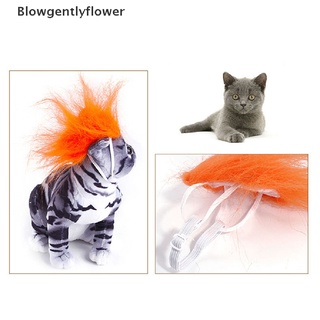 Blowgentlyflower Funny Pet Halloween Headdresses Dress Up Pet Hair Headdress Dog Cat Wig BGF