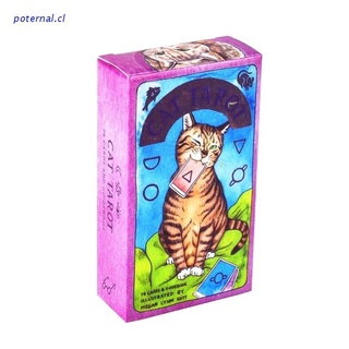 POT Full English Cat Tarot 78 Cards Deck and Guidebook Read Fate Family Party Board Game Oracle Playing Cards