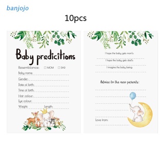 Explosion Baby Predictions and Advice Cards (Pack of 10) - Baby Shower Games Ideas for Boy or Girl- Party Activities Supplies