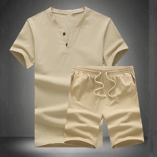 geiefu color sólido casual traje de dos botones de dos piezas de manga corta t-shirt cordón pantalones cortos conjunto streetwear (4)
