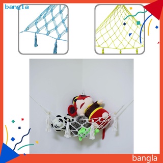 bangla* cuerda de algodón de juguete de almacenamiento de malla red ecológica juguete hamaca de gran capacidad decoración del hogar