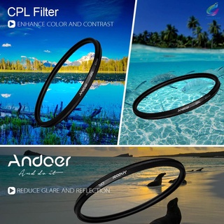 Nuevo Andoer 52 mm Digital Slim CPL polarizador Circular filtro de vidrio polarizador para lente de cámara DSLR (6)