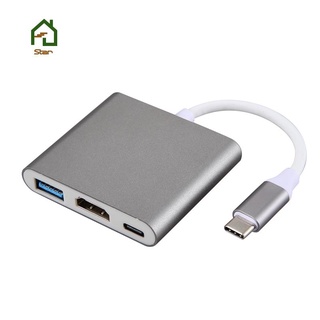 Adaptador USB-C HDMI USB Tipo C A HDMI Cable USB C HDMI 4K USB-C 3 Hub Para for Apple MacBook Aire MacBook