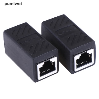 pumiwei 2pack rj45 lan conector inline cat7/cat6/cat5e ethernet cable extensor adaptador cl