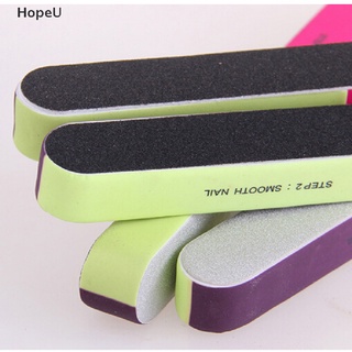 [HopeU] 1/2pcs uñas arte lijado archivos Buffer bloque portátil para manicura herramienta de pulido venta caliente