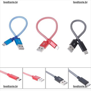 (Foodtaste) cable Usb Tipo C/cargador corto Micro/Tipo C con iluminación