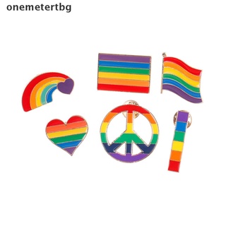 【unew】 Flag Heart Brooches LGBT Pride Lesbian Gay Symbol Enamel Pins Creative MetalBadg .