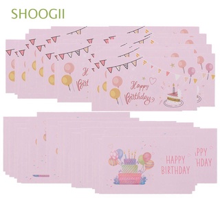 SHOOGII 60Pcs Greetings Happy birthday Card Party For Small Businesses Birthday Praise Labels For Small Shop Invitations Cards Supplies Decoration Gift Packet