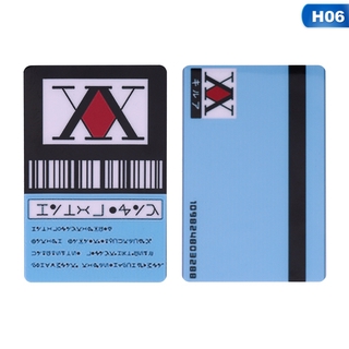 anime hunter x hunter tarjeta licencia pvc japón anime insignia bus bank tarjeta de crédito pegatinas (7)
