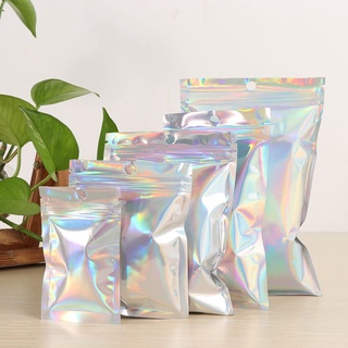 dentization 20 piezas bolsa de embalaje de plástico bolsa de embalaje reclinable bolsas de almacenamiento al por menor auto sello impermeable de papel de aluminio cremallera (5)