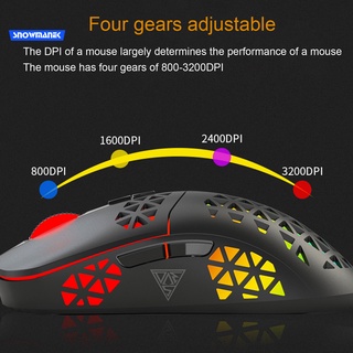 snowmanek Portable Mechanical Mouse 3200DPI Hollow Triangle Hole Mechanical Mice 7 Button for Computer (3)