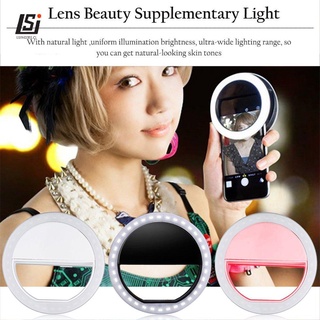Anillo de luz portátil Selfie Clip lámpara luminosa LED Flash luz teléfono anillo (5)
