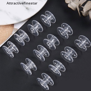 [afs] 100 bobinas de hilo transparentes de plástico vacío bobinas para máquina de coser, carrete de manualidades, atractivefinestar