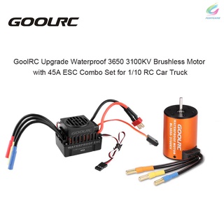 FY GoolRC Upgrade Waterproof 3650 3100KV Brushless Motor with 45A ESC Combo Set for 1/10 RC Car Truck