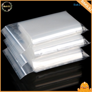 [Bk]100 pzs/juego de bolsas de plástico transparentes con cremallera/almacenamiento de alimentos con cremallera resellable