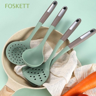 FOSKETT Cookware Cooking Tools Kitchenware Spatula Kitchen Utensils Tableware Shovel Gadgets Silicone Heat Resistant Non-stick Soup Spoon