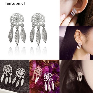 (lucky) 1 par de aretes/pendientes de plata de cristal elegantes para mujer de moda bohemia joyería lantubn.cl