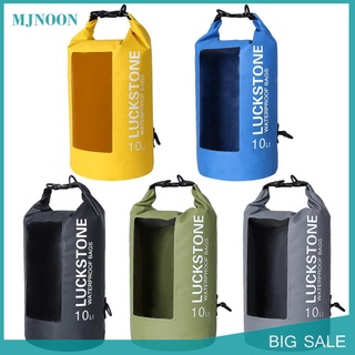 mjnoon 10l mochila transparente al aire libre impermeable ajustable a la deriva bolsa de camping