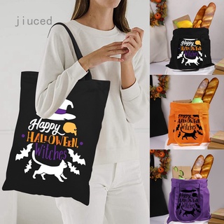 Jiuced bolsa De tela halloween halloween bolsa De Lona bolsa De regalo bolsa De fiesta De calabaza caramelo impresión niño