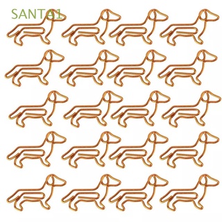 SANTA1 Animal Forma Dachshund Creativo Oro Clip De Papel Clips Abrazaderas Lindo Personalización De Dibujos Animados En Especial De Marcapáginas