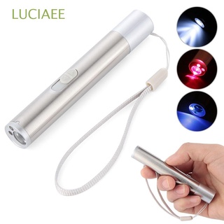 LUCIAEE Multifunction Flashlight Rechargeable Pet Toy Laser Pointer Portable Mini Ultraviolet Rays Counterfeit Detector Funny Cat Stick