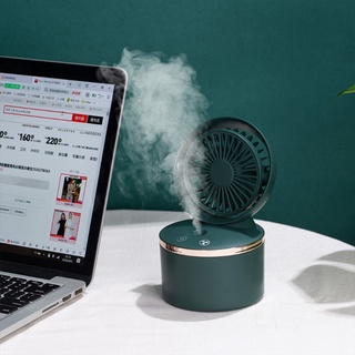 R* ventilador de nebulización con humidificador USB recargable ventilador de aire acondicionado para oficina en casa